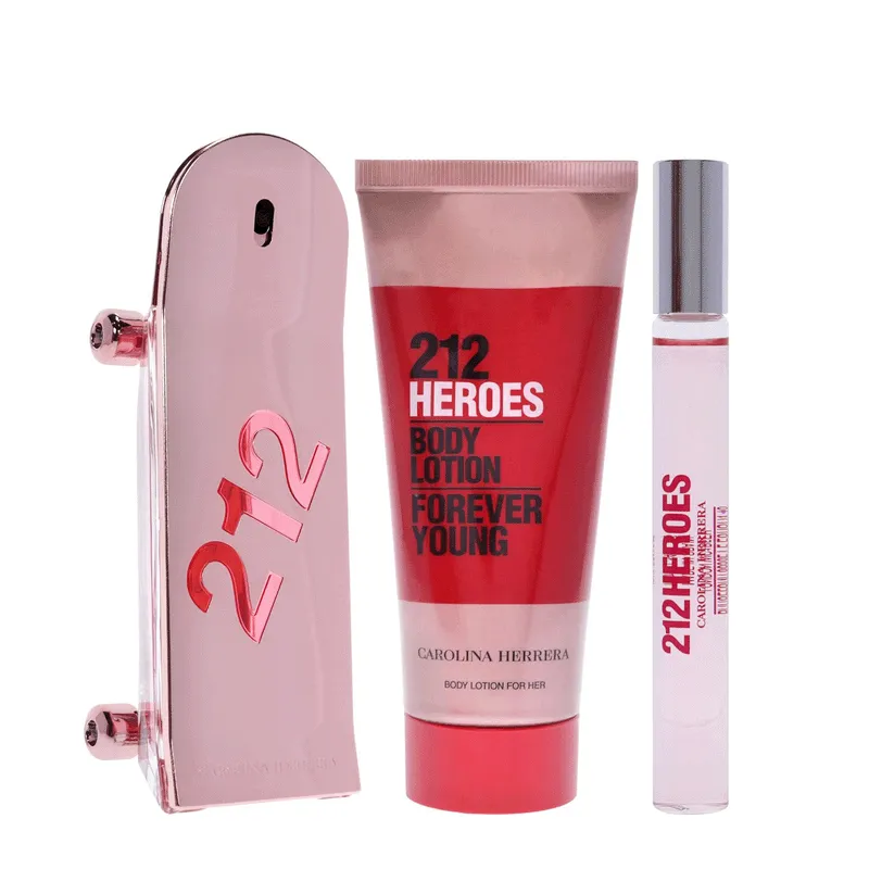 SET 212 HEROES W EDP 80ML + BL 100ML +10ML