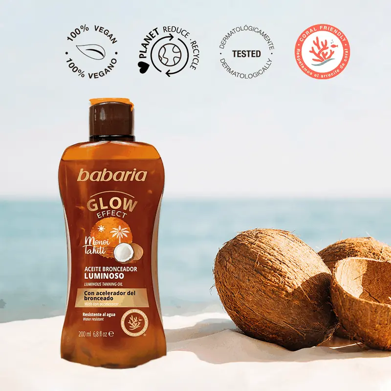 Aceite Bronceador Solar Gel Luminoso Babaria 200 ml | Brillo
