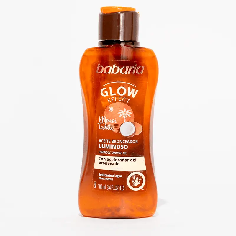 Aceite Luminoso Viaje Babaria 100 ml | Bronceado Rápido