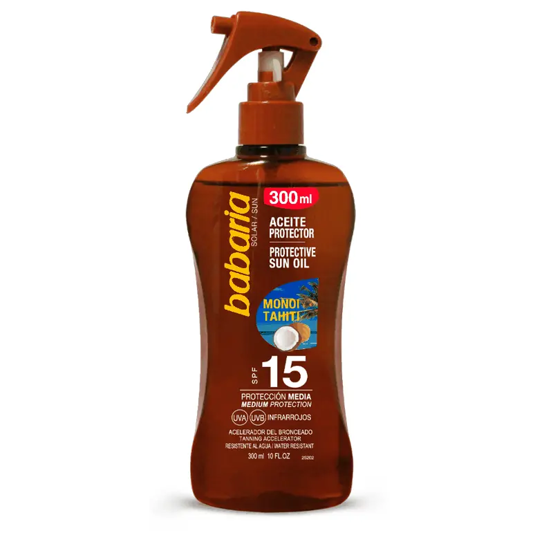 Aceite Protect Monoi Tahiti SPF15 Babaria 300 ml | Exótico
