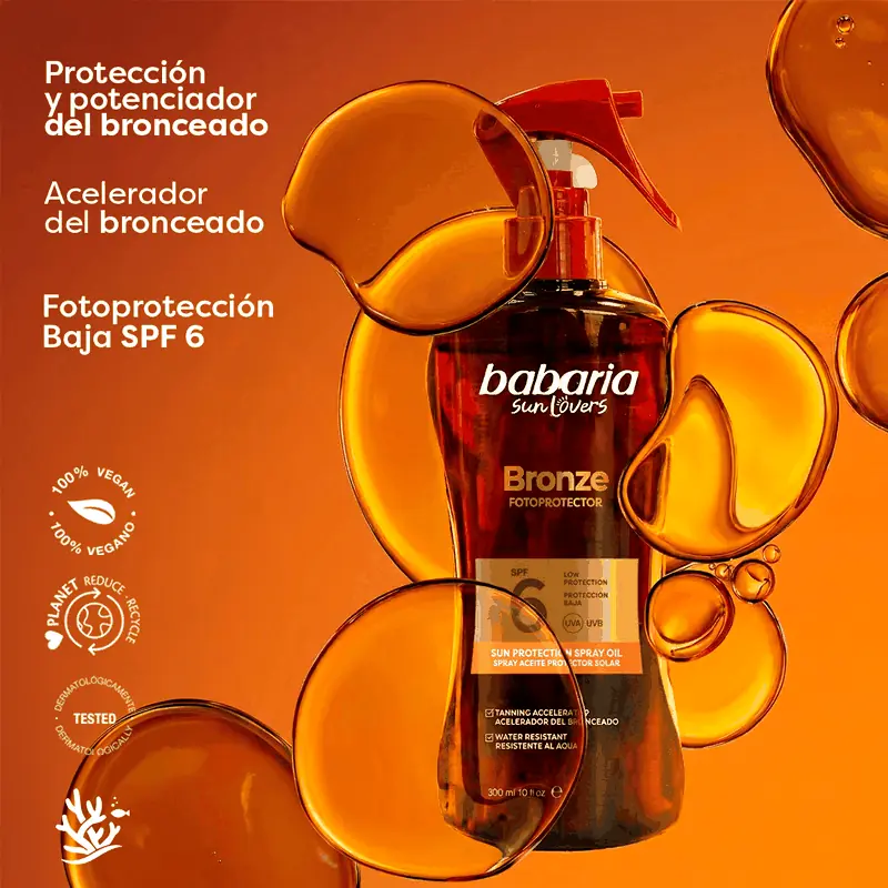Aceite Protect Zanahoria SPF6 Babaria 300 ml | Bronceado Intenso