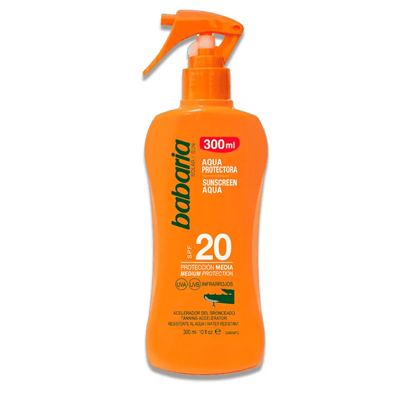 Agua Solar Aloe FPS20 Spray Babaria 300 ml | Refrescante