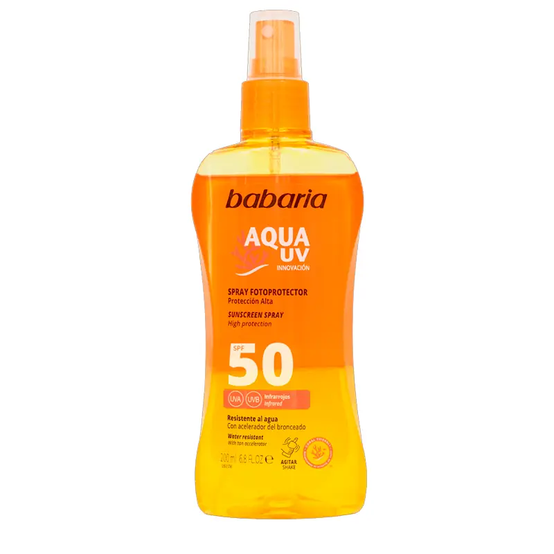 Aqua Bifásica SPF50 UV Spray Babaria 200 ml | Resistente al Agua