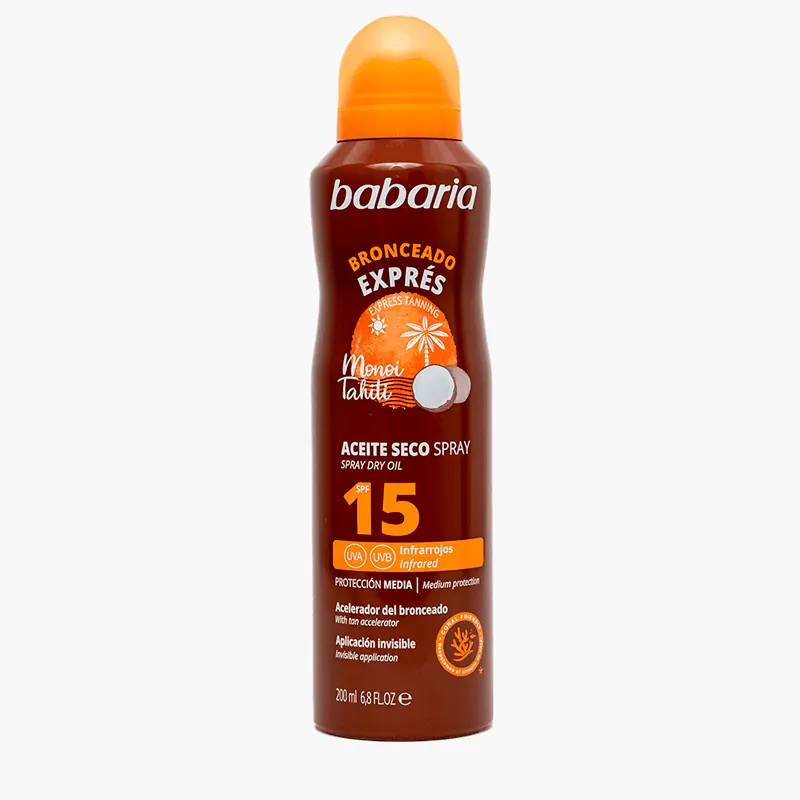 Bruma Aceite Seco SPF15 Babaria 200 ml | Acabado Satinado