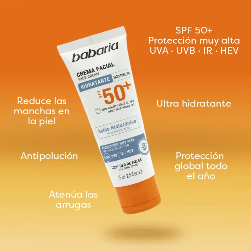 Crema Facial Ácido Hialurónico Babaria 75 ml | Antiedad