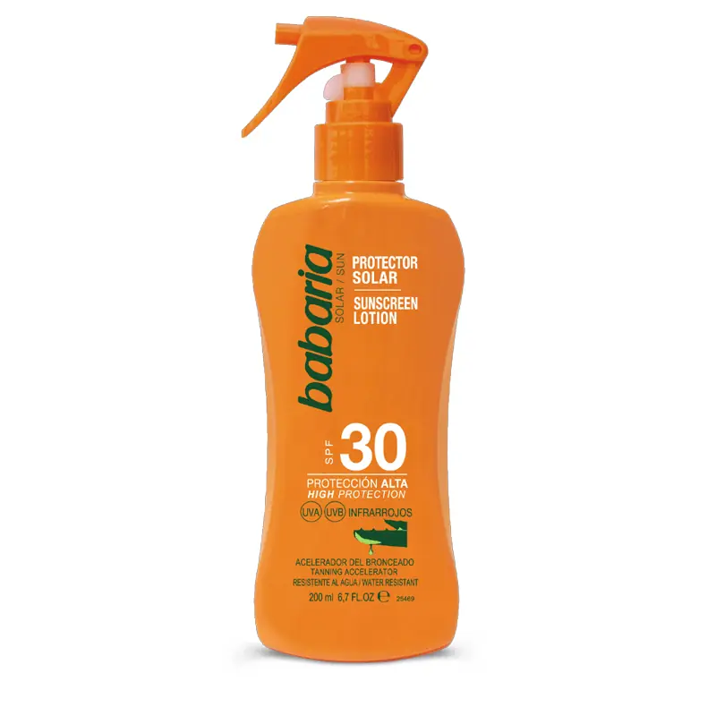 Protector Solar Aloe FPS30 Spray Babaria 200 ml