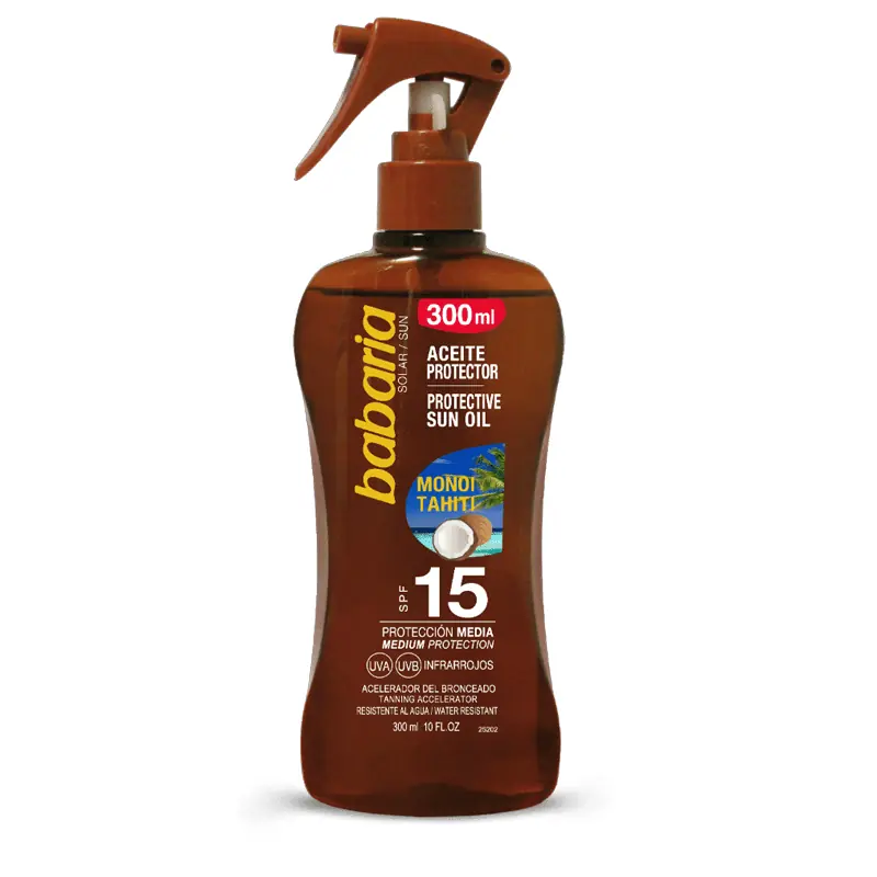 Spray Aceite Monoi Tahiti FPS15 Babaria 300 ml