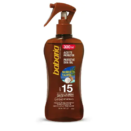 Spray Aceite Monoi Tahiti FPS15 Babaria 300 ml