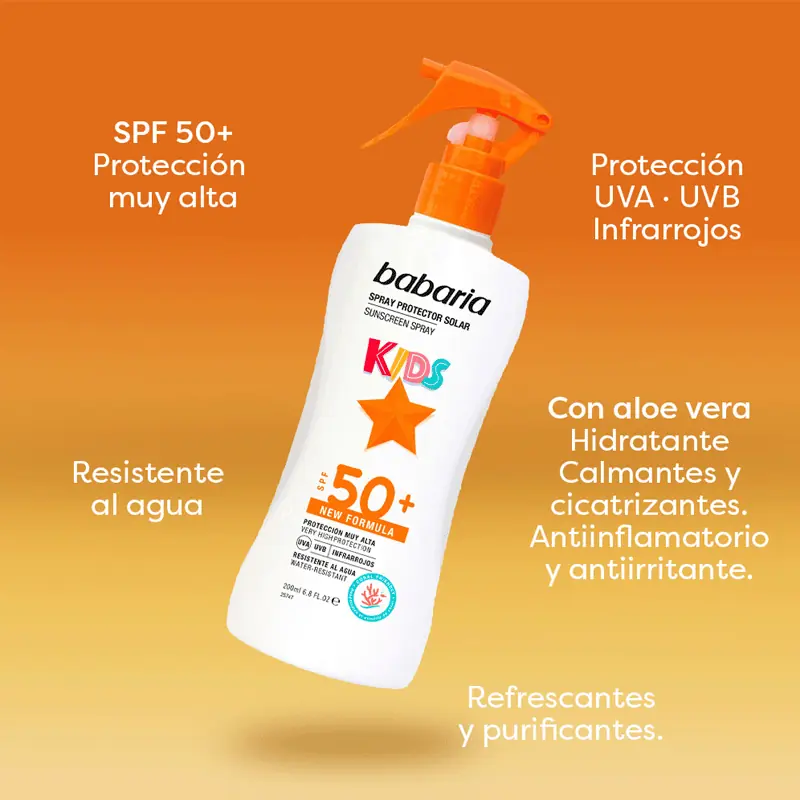 Spray Protector Solar Infantil FPS50+ Babaria 200 ml