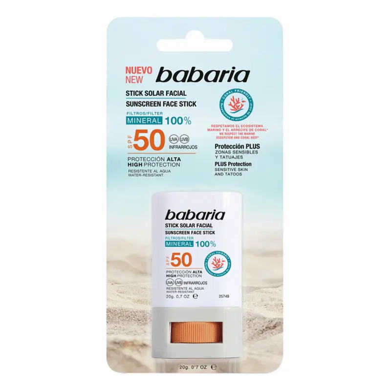 Stick Solar Facial SPF50 Babaria 20 ml | Zonas Sensibles