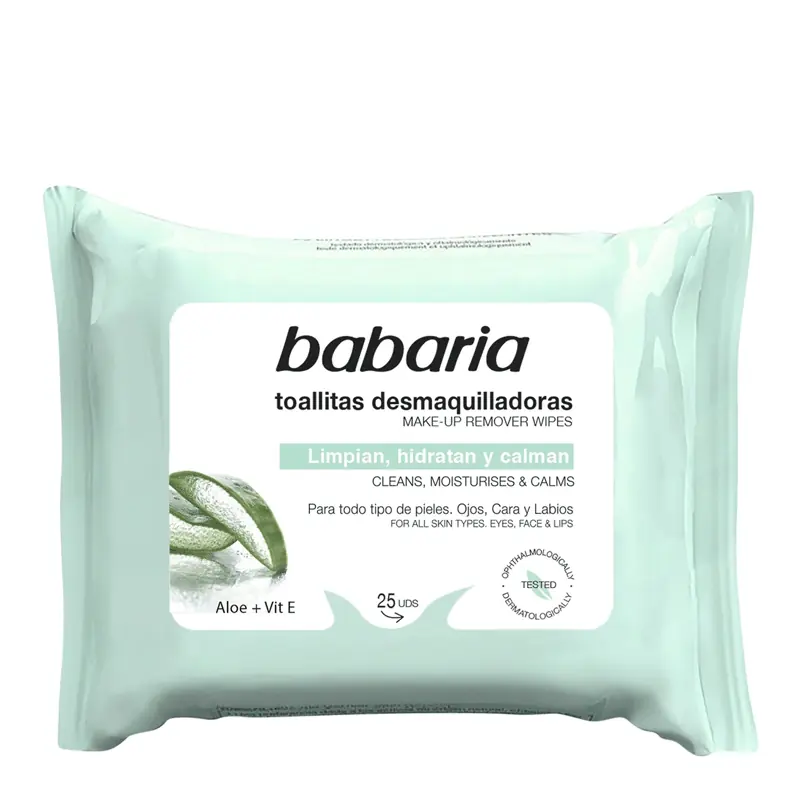 Toallitas Desmaquillantes Aloe Vera Babaria 25 uds | Suave
