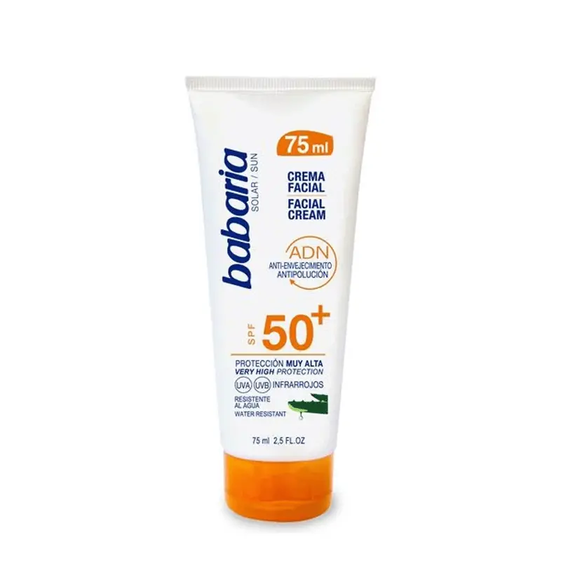 Crema Facial Solar Aloe FPS50+ Babaria 75 ml | Protección Total
