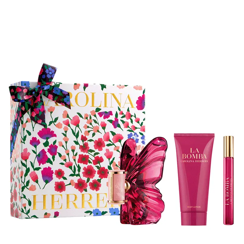 Estuche Carolina Herrera La Bomba EDP 80 ml + Body Lotion + 10 ml