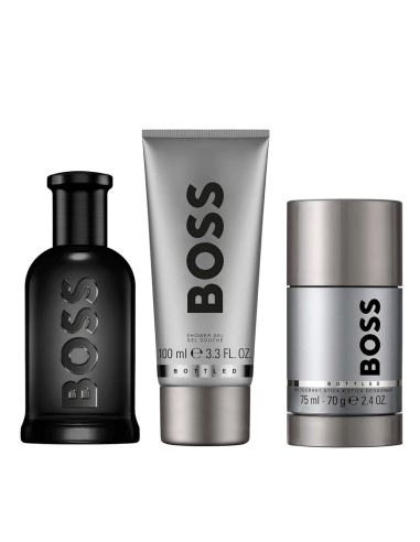 SET BOSS BOTTLED MEN PARFUM 100ML+DEO+SG100 ML
