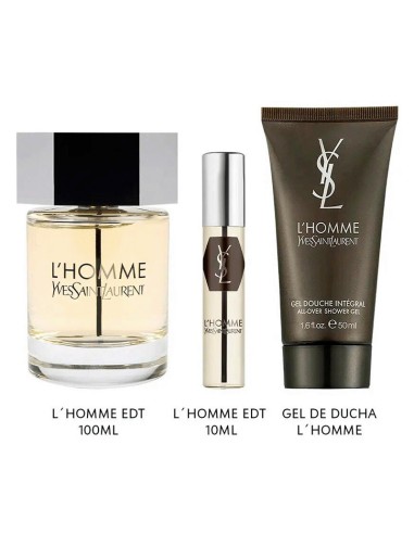 SET YSL L'HOMME EDT 100ML+10ML+GEL