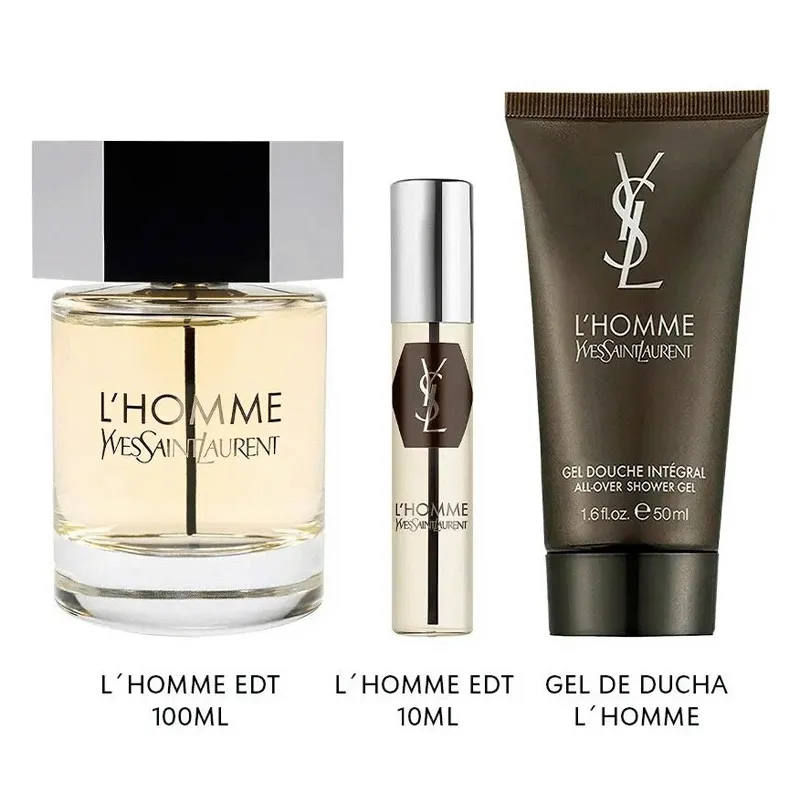 SET YSL L'HOMME EDT 100ML+10ML+GEL