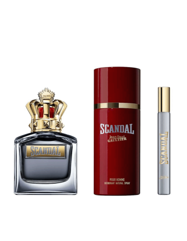 SET JPG SCANDAL MEN EDT 100ML+DEO+MG