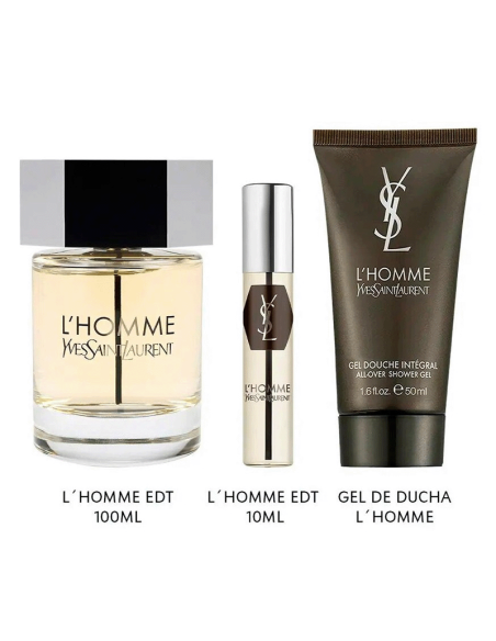 SET YSL L'HOMME EDT 100ML+10ML+GEL